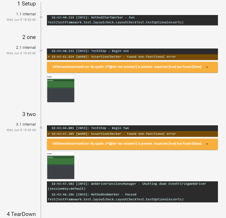 Optional Assert Steps