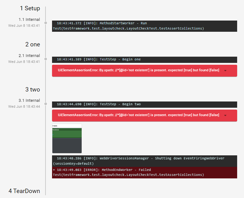 Assert Collector Steps