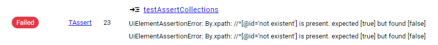 Assert Collector Fail
