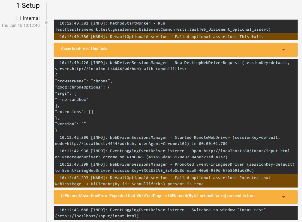 Optional Assert Steps