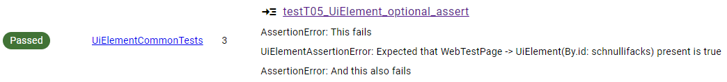 Optional Assert Pass