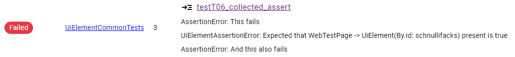 Failed collected assertions